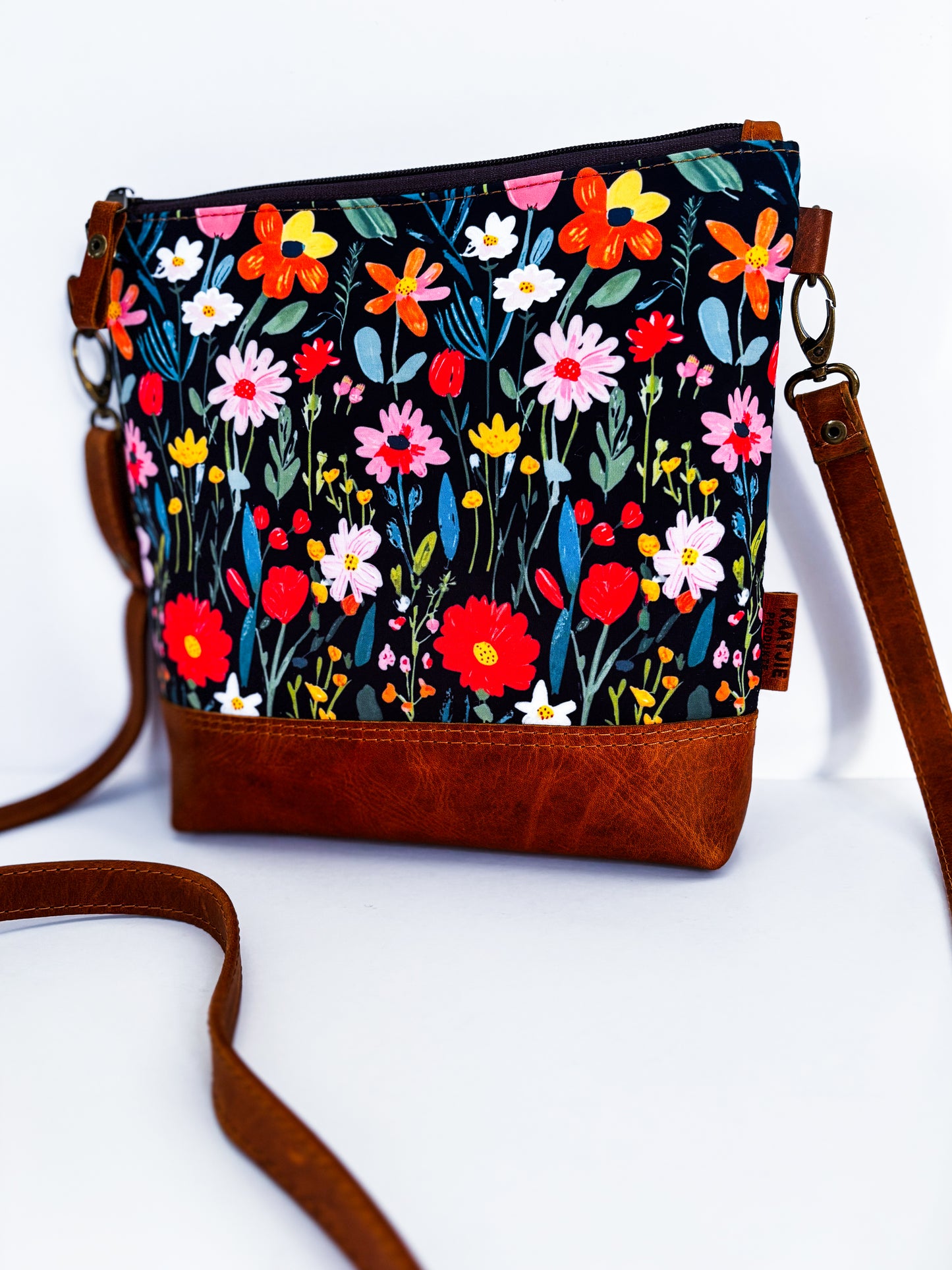 Wildflowers Leather Crossbody Bag
