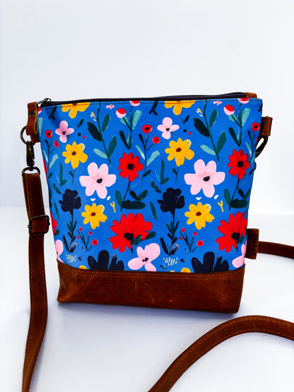 Wildflowers Leather Crossbody Bag