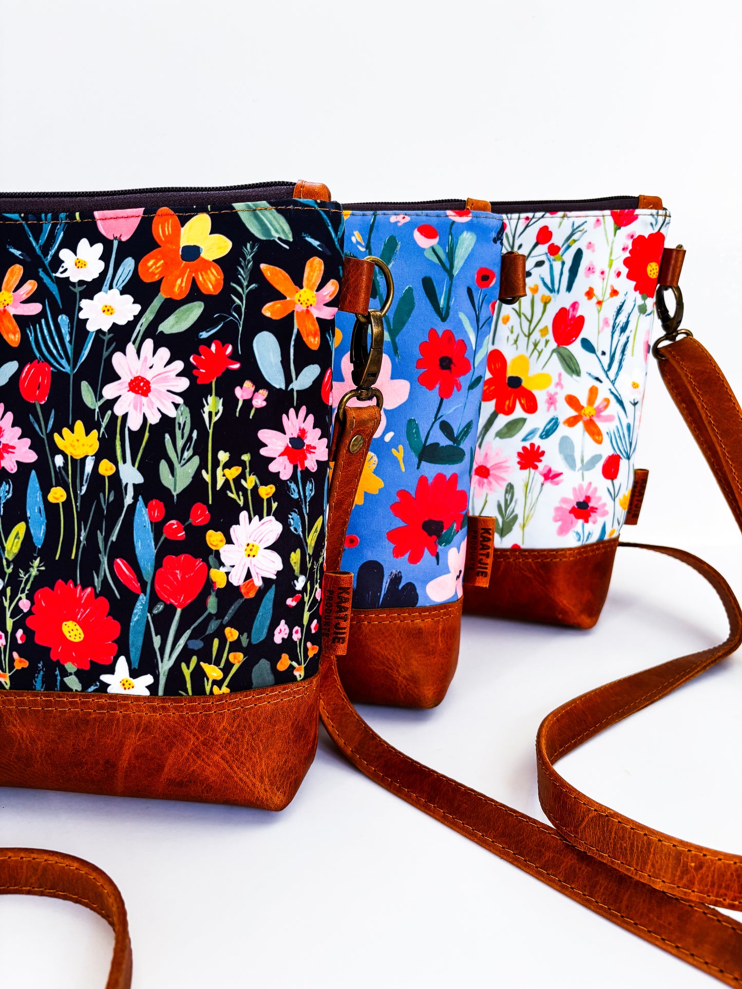 Wildflowers Leather Crossbody Bag