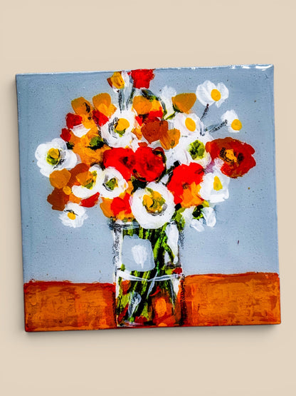 Tiny Art Magnets: Flowers